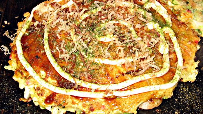 Okonomiyaki is fun to prepare and delicious to eat.