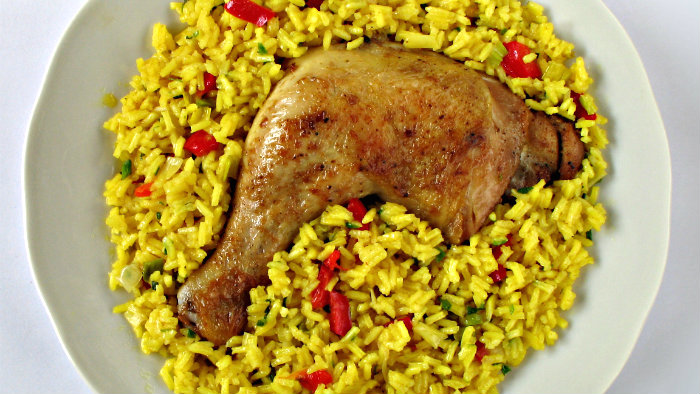 Arroz con Pollo is a common meal all over Latin America.