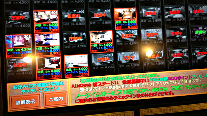 To use this machine in the love hotel you should be able to read in Japanese.