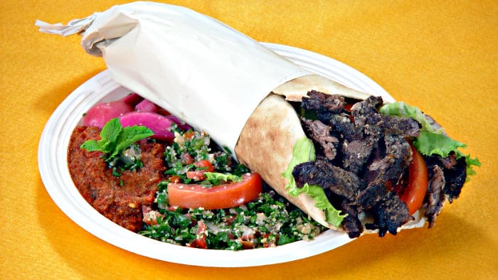 Shawarma is similar to Greek gyro or Turkish doner.