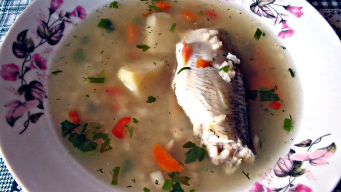 Best-tasting ukha is made with freshly caught fish.