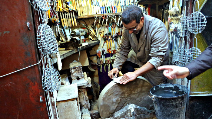 There are hundreds of tiny workshops in Fez Medina