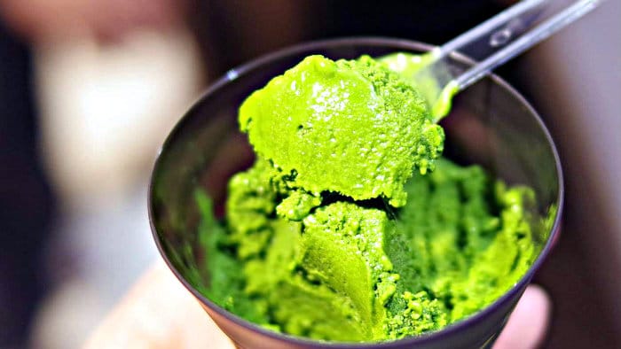 The Japanese green tea ice cream is addictive.