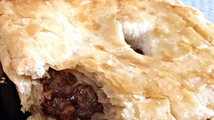 Australian meat pies can be made with beef or chicken.